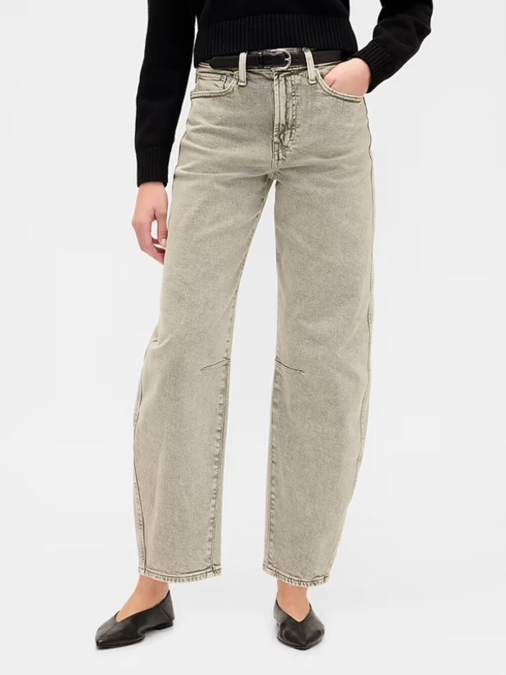GAP High Rise Barrel Jeans, Size 12